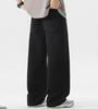 F fasnlido Wide Leg Denim Jeans with Elastic Straight Available in Sizes Men's Waist, Fit, S-3XL (3XL Black)