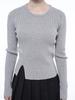 Chaenseseunoi Soft-Cut Ribbed Round Knit Grey/W251Tp01Gr