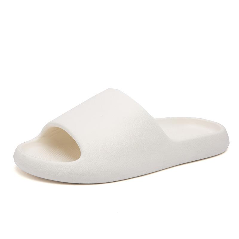 2025 thick bottom stepping on shit feeling one-word drag men and women casual fashion lightweight home slippers couple EVA beach shoes