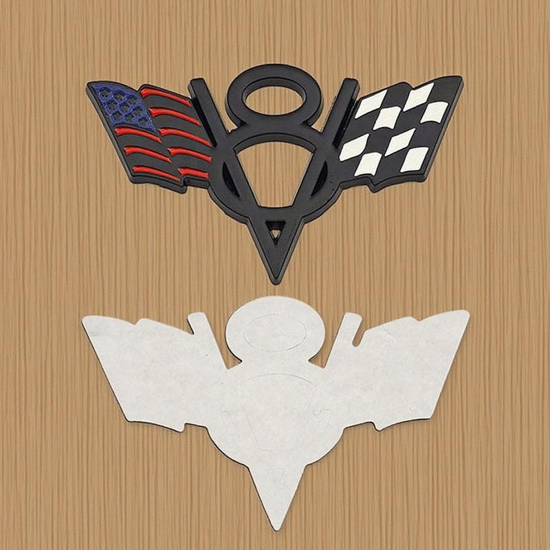 3d Metal American V8 United Kingdom Germany USA National Flag Logo Car Bumpers Side Badge Rear Trunk Sticker ID Plate Sticker Car Accessories