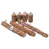 Bird Toys Wooden Perch Toy for Large Birds Natural Wood Parrot Swing Chew Toy Easy To Install for African Greys Mini Macaws