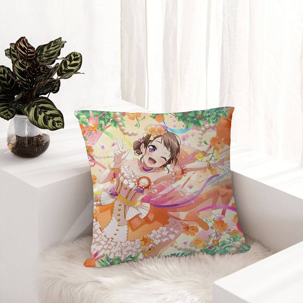 BanG Dream Pillow Cushion Cover Pillowcase Living Room Sofa Home Decor Customized 30x30cm