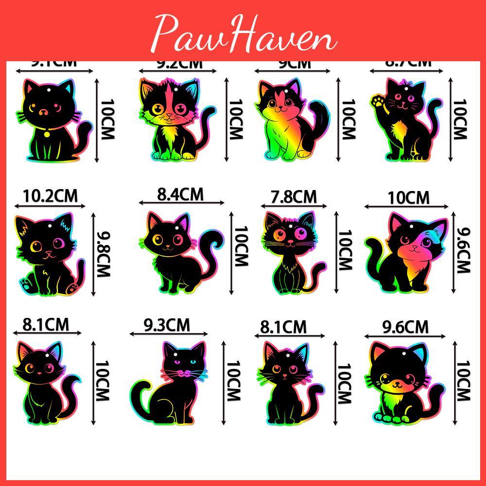 Kratzer Diy Katze Karte Partydeko Mit Bunter Hängedeko Für Feier Geburtstag