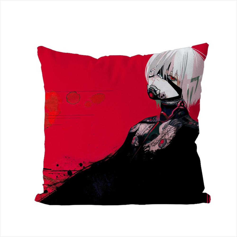 Anime Tokyo Ghoul Pillow Case For Car Sofa Decorative Home Doublesided Print Plush Square Throw Pillow Cushion Cover