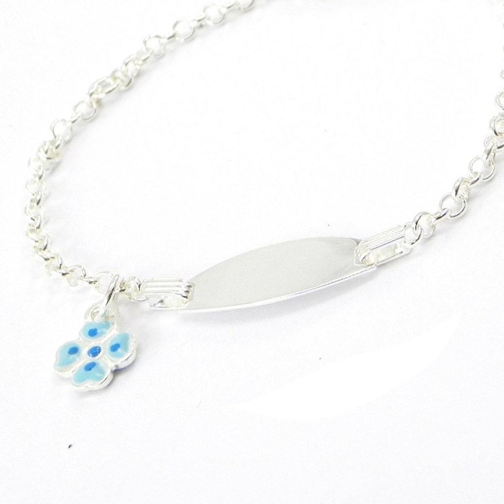 Les Trésors De Lily [G1743] - Silver 'Bambino' Flower Bracelet