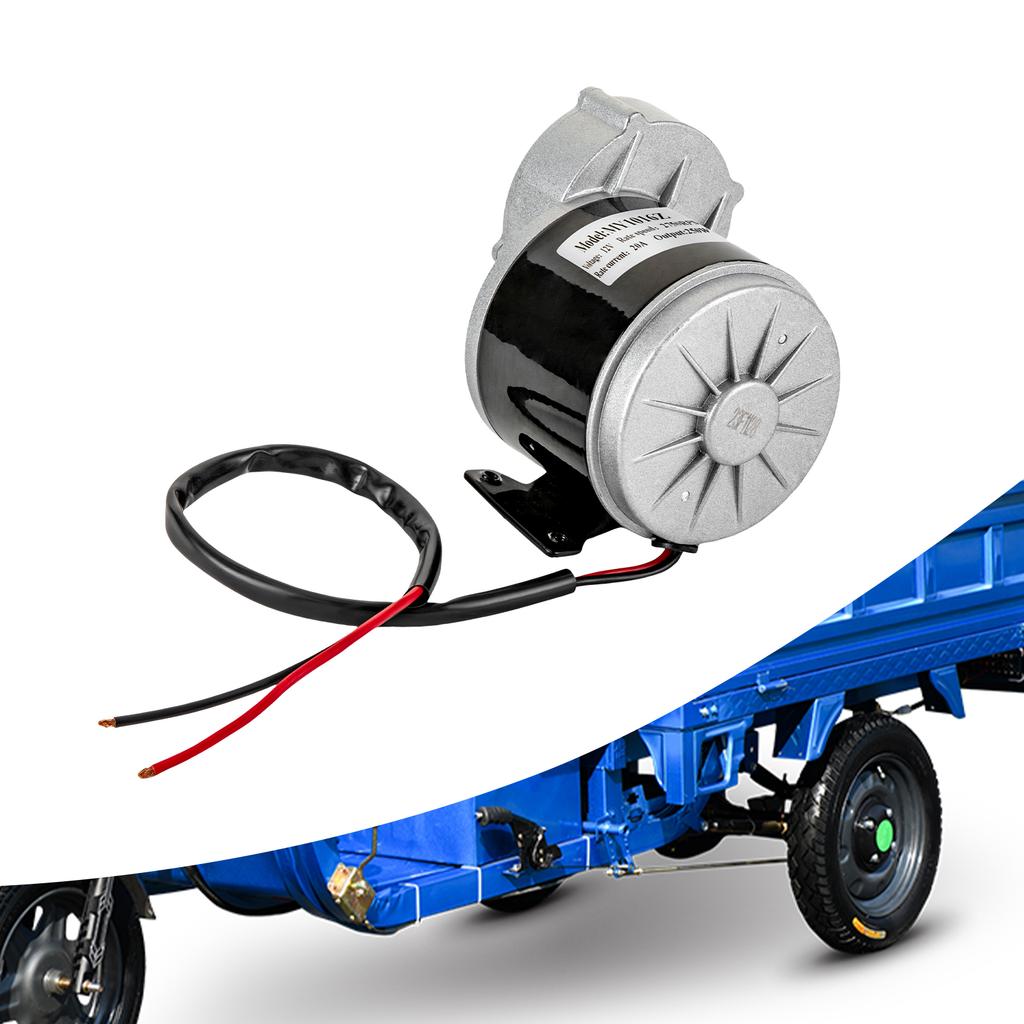Moteur Électrique 250W 12V à Réduction par Engrenages Moteur CC à Balais Moteur à Balais MY1016Z pour Scooters & Vélos Électriques
