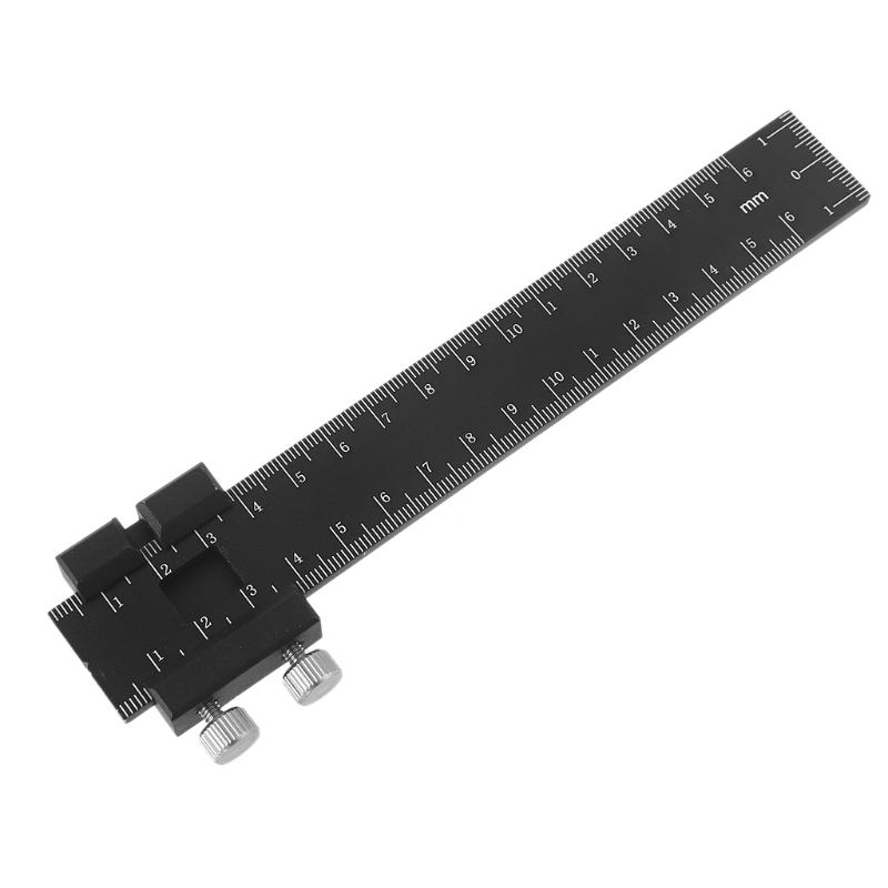 Precision Pocket Ruler Woodworking by Clear Style | Inch and Metric Indicators Professional Woodworking for T Track Rule