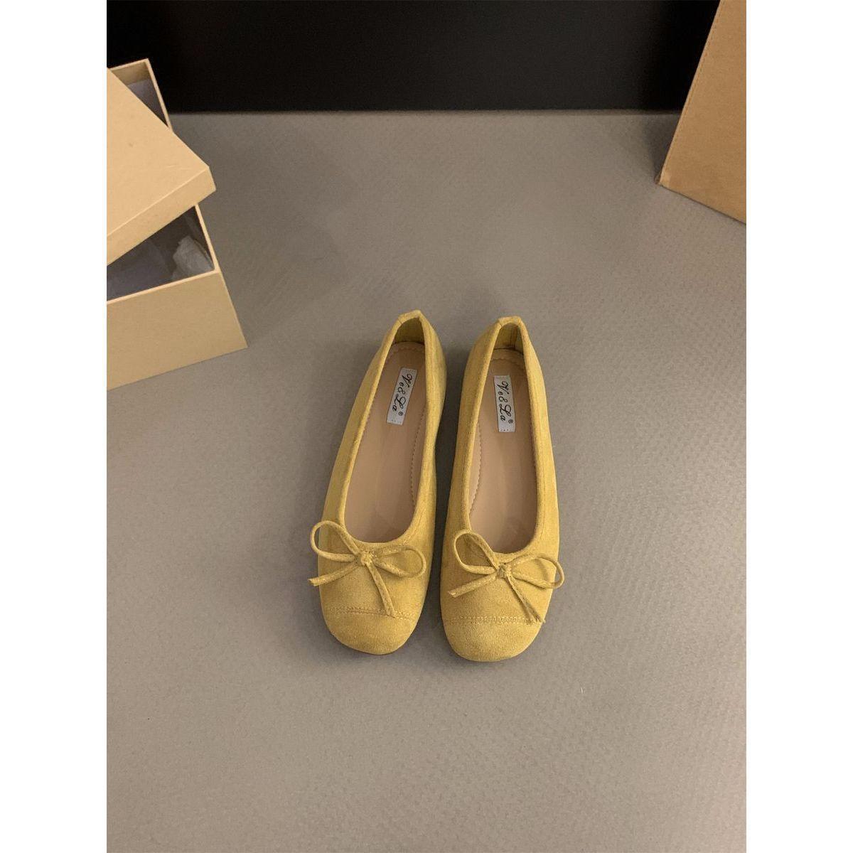 

French small fragrant silver single shoes women s shoes spring and autumn 2025 new summer flat small red gentle evening shoes 40 жёлтый