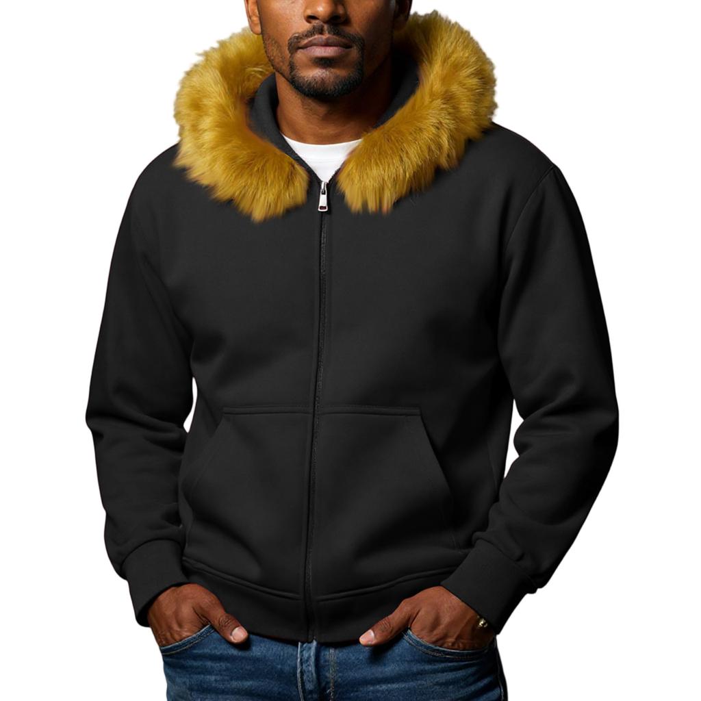 Men's  Keep Warm  Hooded Hood  Collar  Coat