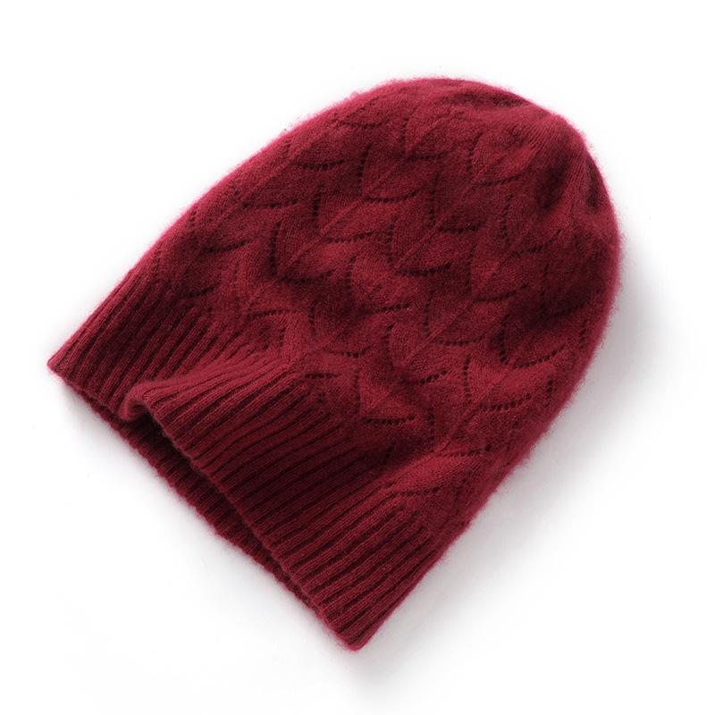 Soft Cashmere Autumn and Winter New Style Women's Double Layer Thickened Casual Ear Protection Pile Hat Fashionable Knitted Hat