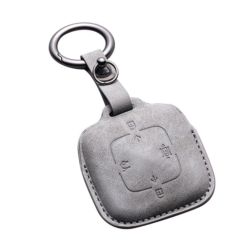Leather 4 Buttons Car Remote Key Case Cover for Zeekr 001 X 2024 2024 2024 for ZEEKR 001 009 Full Protector Fob Keychain