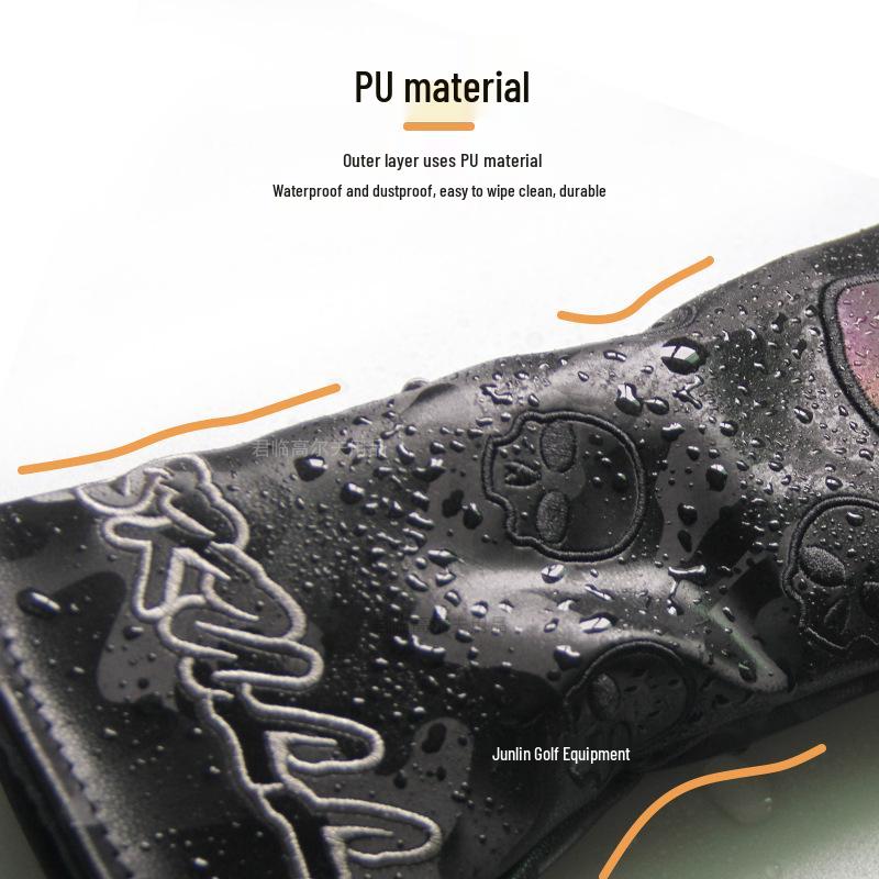 Waterproof Embroidered Skull Golf Club Head Cover - 3 Colors