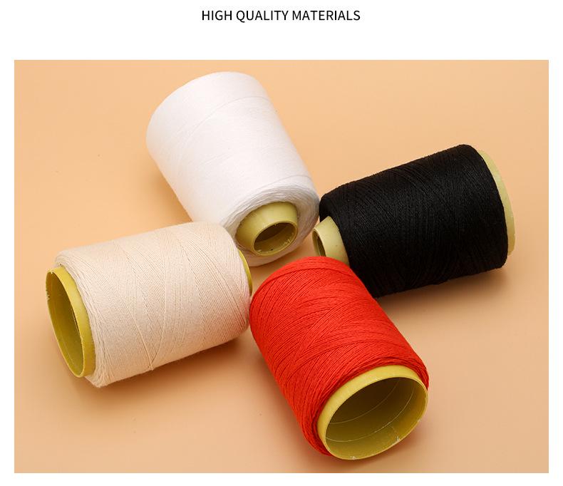 Quilting Needle & 3-Ply Extra Thick Cotton Thread Ball for Handmade Sewing & Mending - White, Large Roll