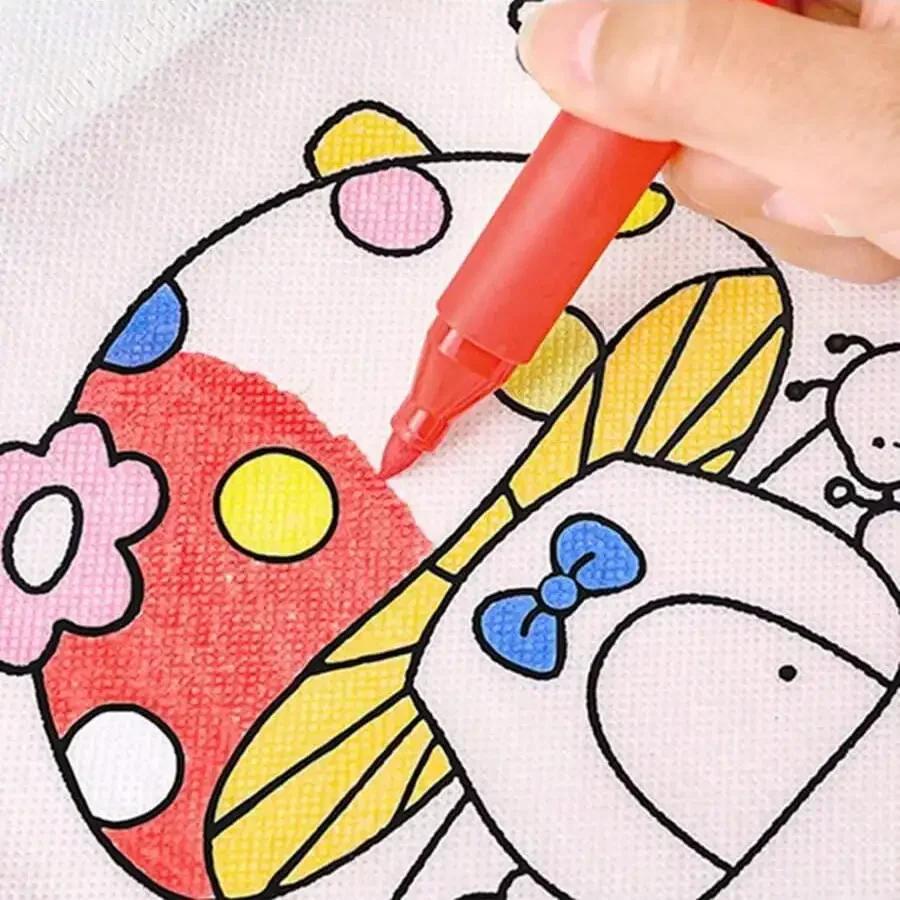 4-24Packs 6-Color Watercolor Pens Mini Drawing Marker Suitable for Non-woven Graffiti Bag Painting Art Stationery Accessories