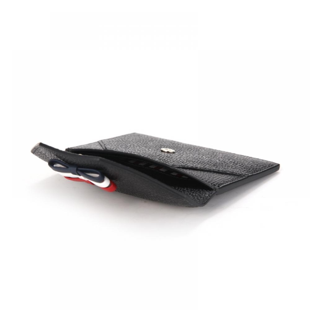 Tom Brown Faw105a 00198 001 Three Bow Pebble Grain Three Line Tab Envelope Card Holder