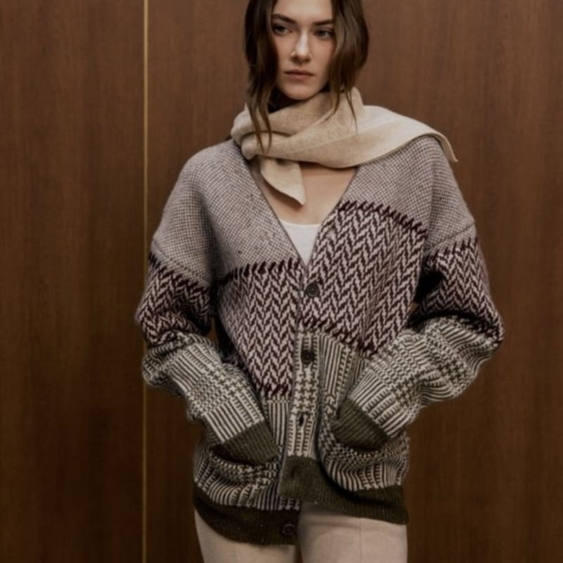 diaalto TIGNES KNIT SCARF_BEIGE