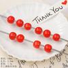 Ceramic Loose Beads Chinese Red Beads Handmade DIY Necklace Loose Beads Accessories