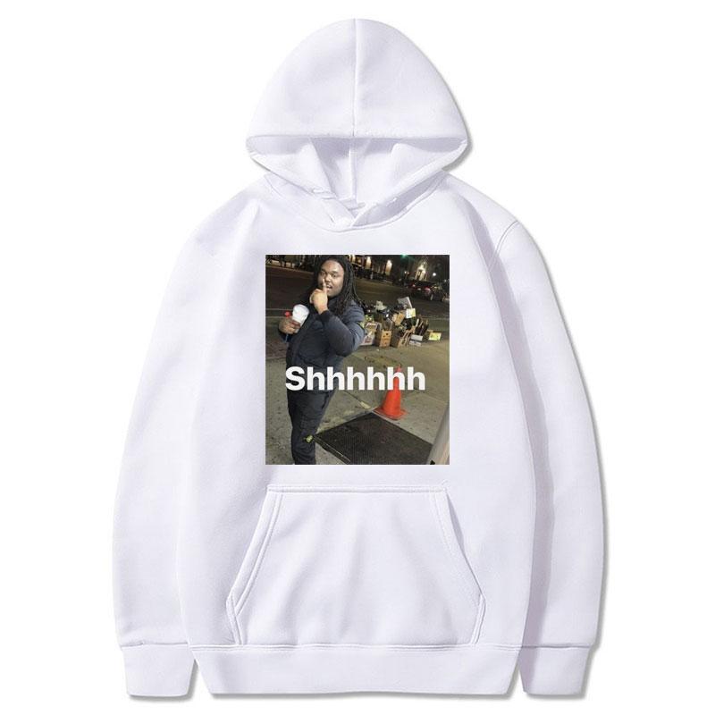 Lucki Shhhhh Funny Meme Print Hoodie Men Women Oversized Popular Sweatshirt Oversized Casual Fleece Warm Long Sleeve