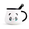 500ml Ceramic Cute Panda Mugs,Cartoon Creative Moring Mug with Lid,Milk Coffee Tea Unique Porcelain Cups Drinkware Girl Gift
