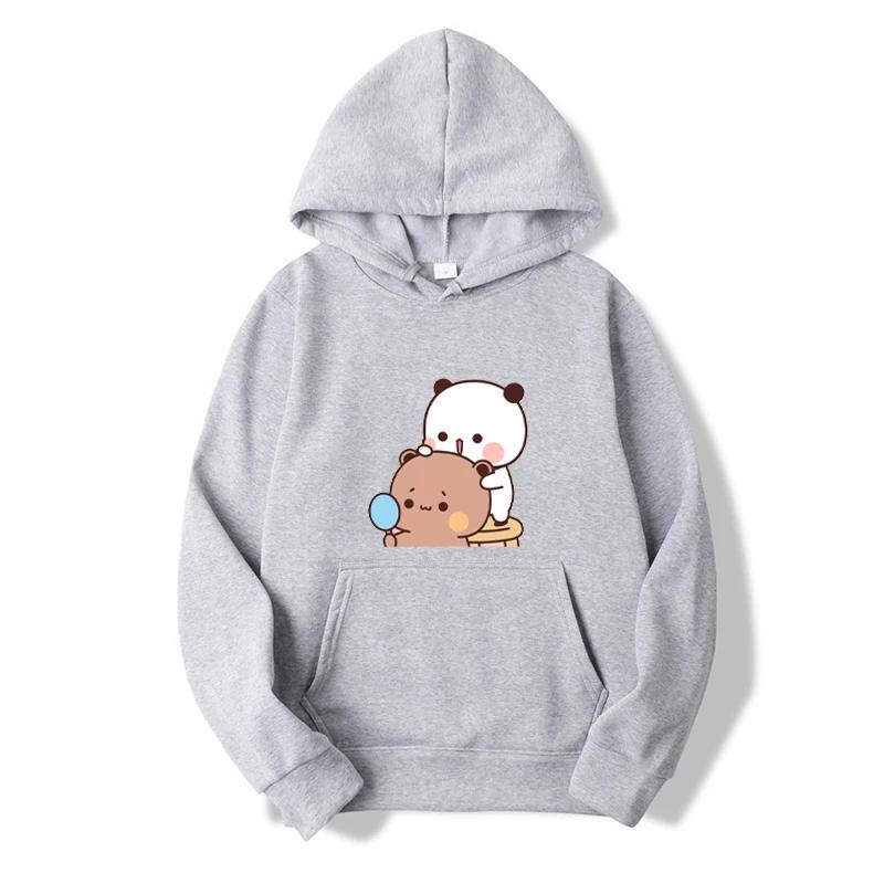 Unisex mielas meškiuko printas su gobtuvu, laisvalaikio paaugliams, kawaii gobtuvas, džemperis, žiemai ir pavasariui, ilgomis rankovėmis, hip hop stiliaus, šilti gobtuvai