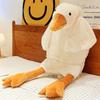 New big white goose throw pillow, long sleeping pillow, sleeping doll, children and girls gift, big goose plush toy