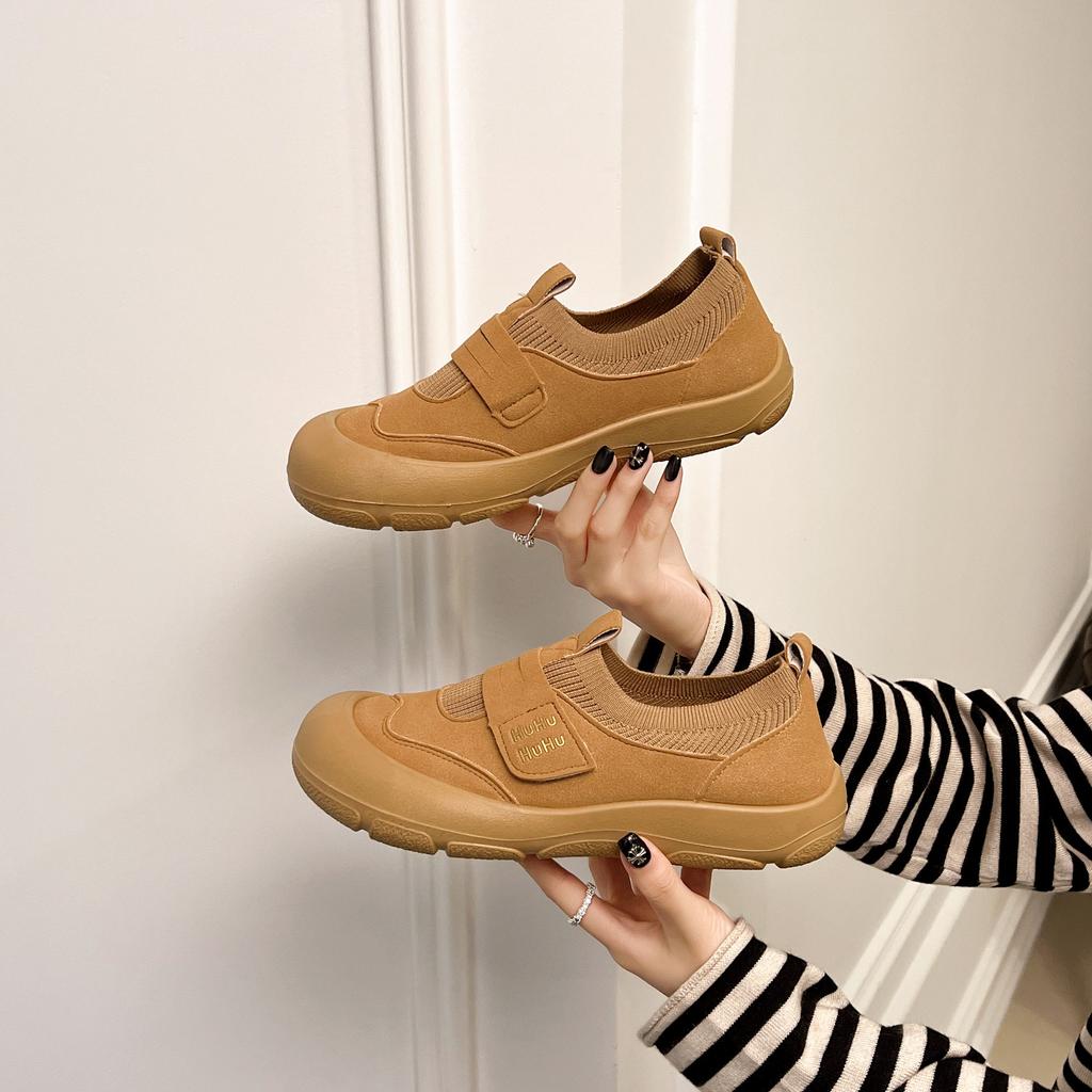 Sommer neue lässige Ein-Pedal-Klettverschluss Mesh atmungsaktive Mode leichte dünne weichsohlige Damen Freizeit Sportschuhe
