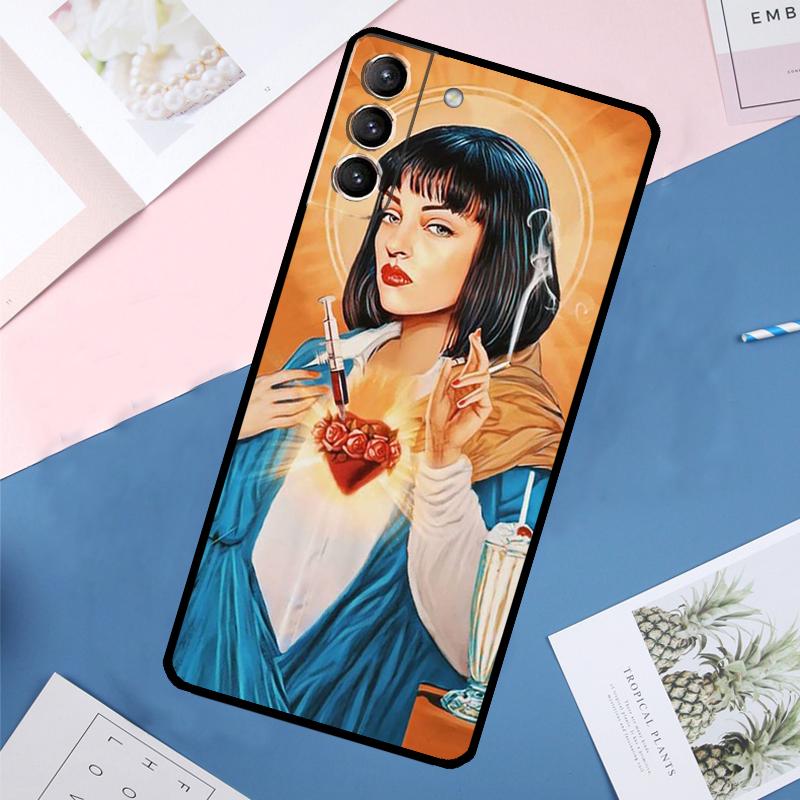 Pulp Fiction Movie Poster Case For Samsung Galaxy S24 Ultra S21 S22 S23 S25 Ultra S9 S10 Plus S20 FE S25 FE Back Cover