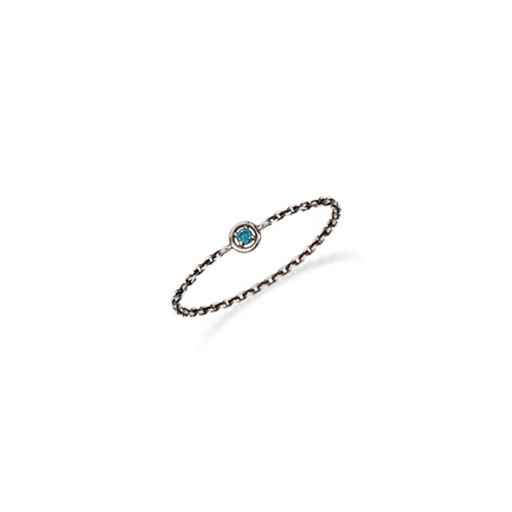Monpari Blue Diamond 14K Gold Chain Ring Jdprruf244B