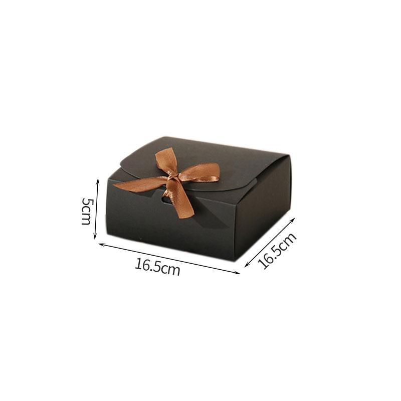 1/5Pcs Square Gift Box With Decorative Bow Ribbons Party Weddings Birthday Cardboard Box Diy Present Package Gift Boxes Decor