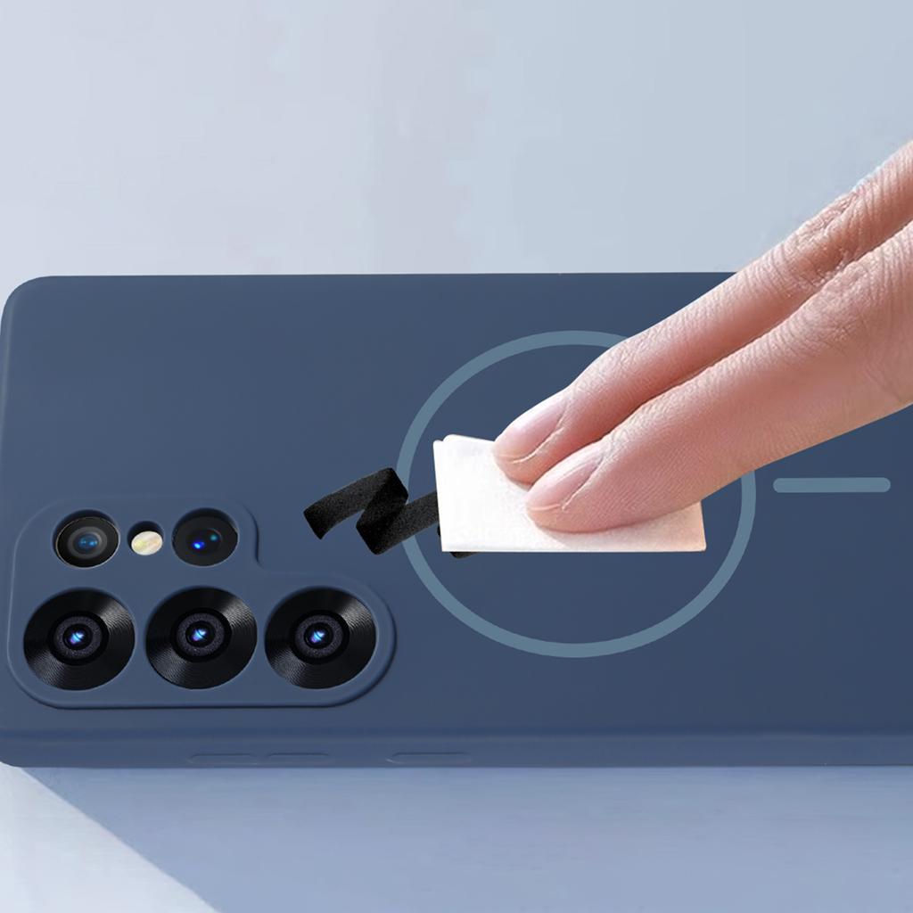 Bulk Purchasing For Samsung Galaxy S25 Ultra Magnetic Case Liquid Silicone+PC Phone Back Cover