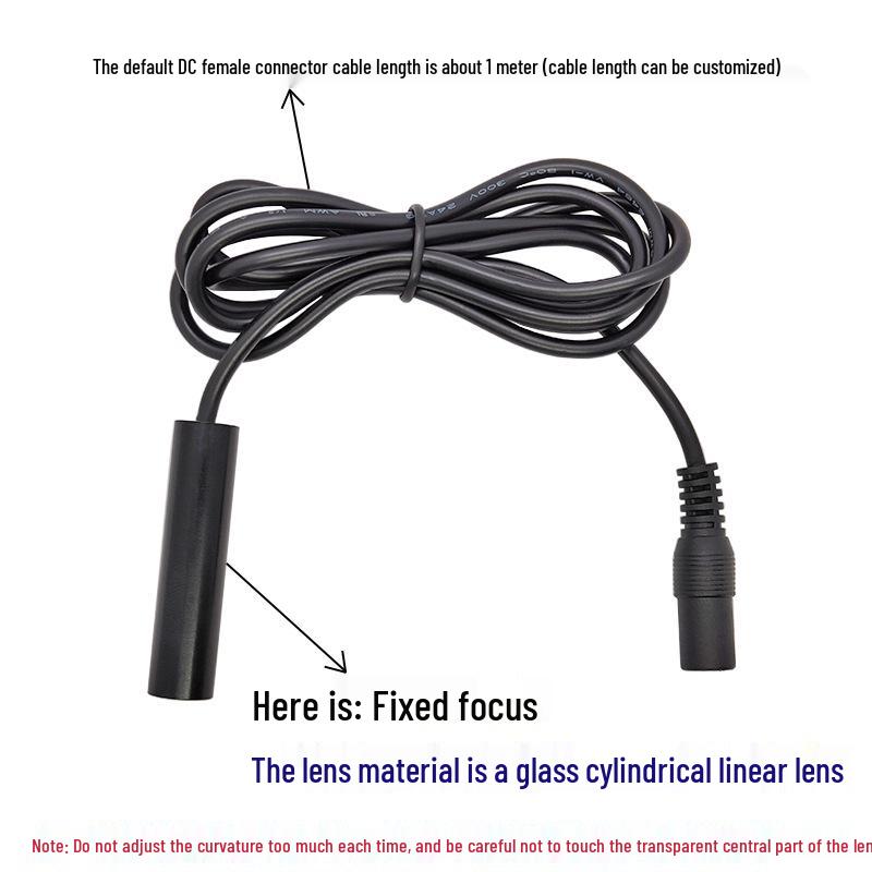 12X50mm High-Power 30mW 650nm Red Line Laser Module with Glass Lens
