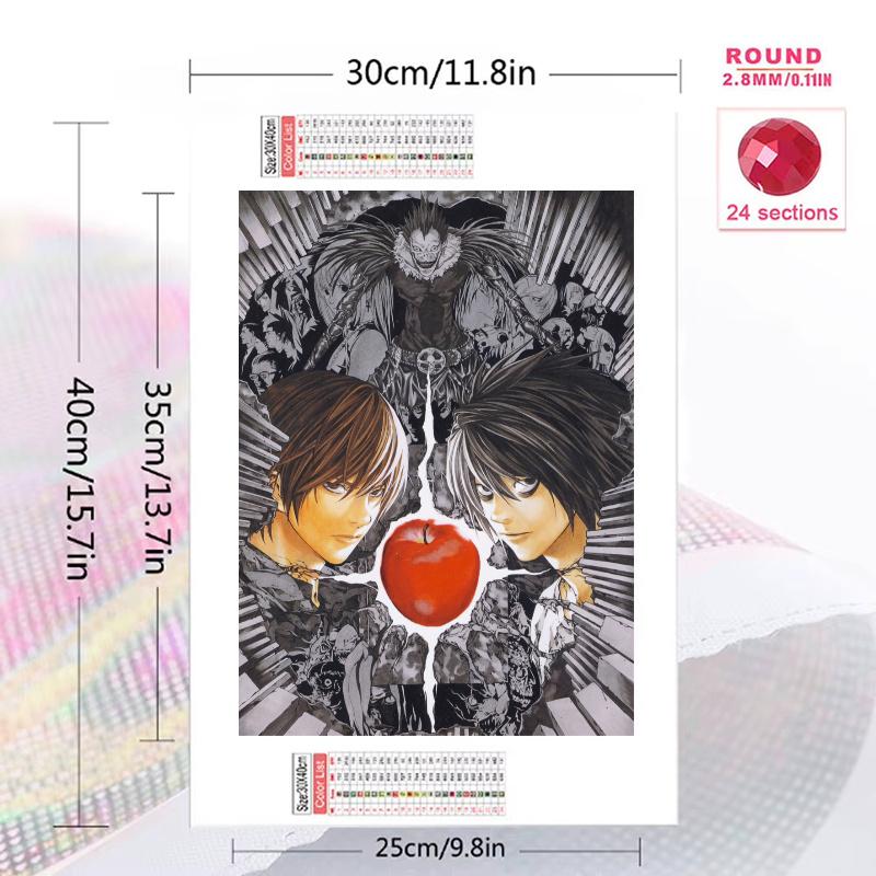 Death Note 100% Round Full Drill 5D DIY Diamond Painting Embroidery Cross Stitch Rhinestone Décor