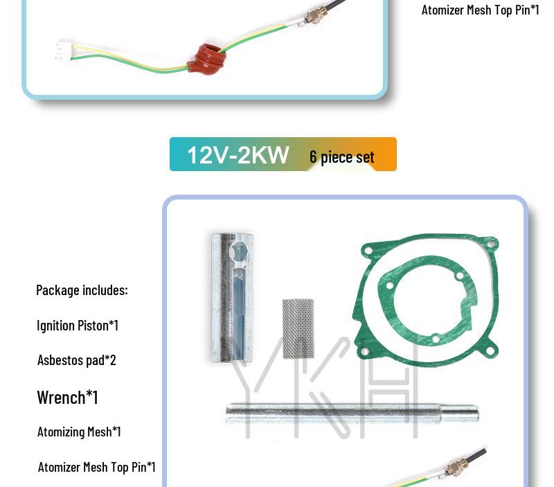 12V/24V Car Fuel Heater Glow Plug Repair Kit