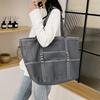 Bolsa de playa de malla portátil para mujer, bolsa de almacenamiento de maquillaje para viajes, bolsa de baño de verano, organizador, bolsa de compras