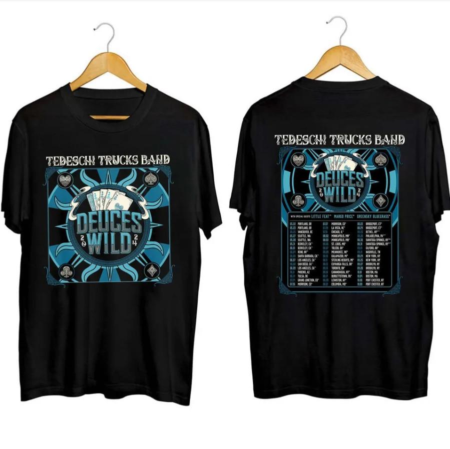 Tedeschi Trucks Band 2024 Deuces Wild Tour T-Shirt – Men’s Double-Sided Heavywei