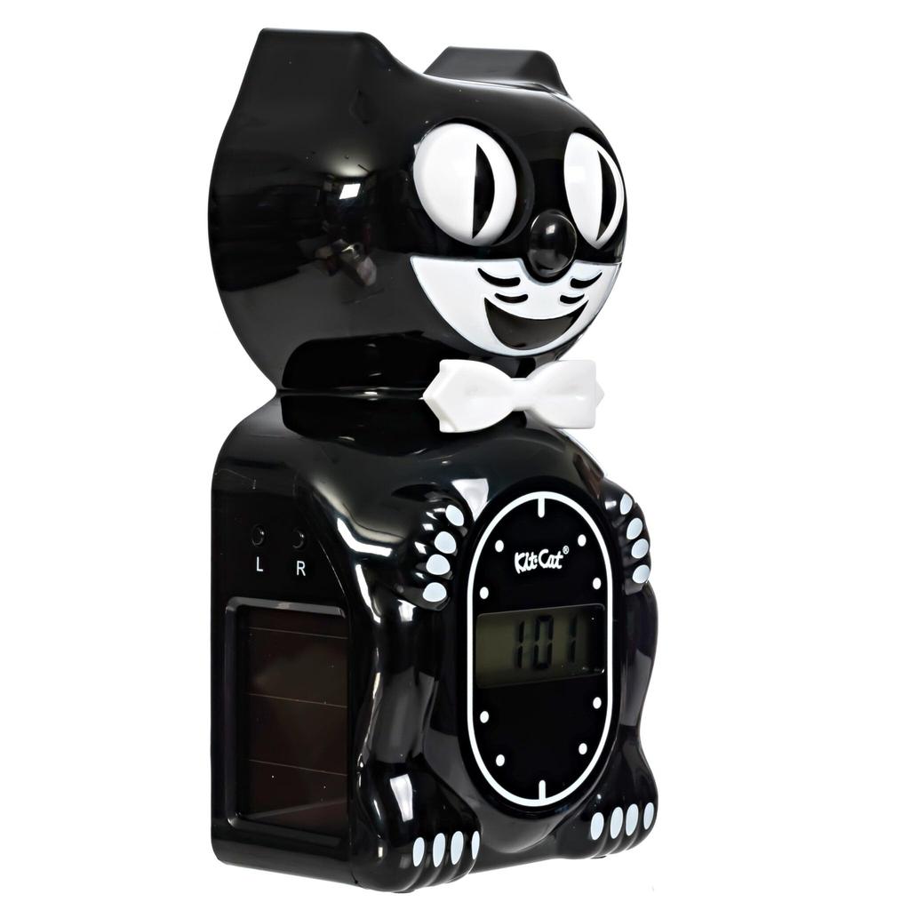 Kit Cat Klock Horloge Chat Kit Cat, Horloge Numérique Chat Mignon, Noir