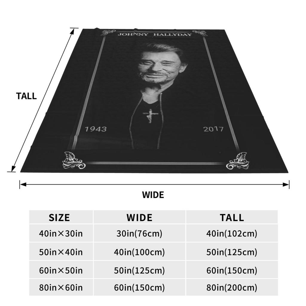Rockstar Johnny Hallyday Rock'n Roll Decken Flanell Sofa Überwurfdecke Wurfdecken für Zuhause Schlafzimmer Überwürfe Bettdecke Steppdecke