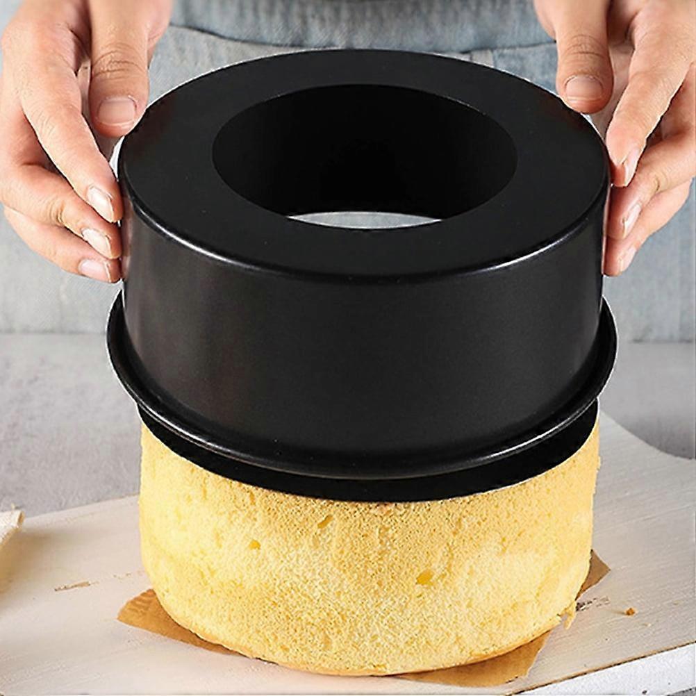2pcs Diy Baking Mold Carbon Steel Cake Cutter Mold Removable Baking Mold Round Cake Tin
