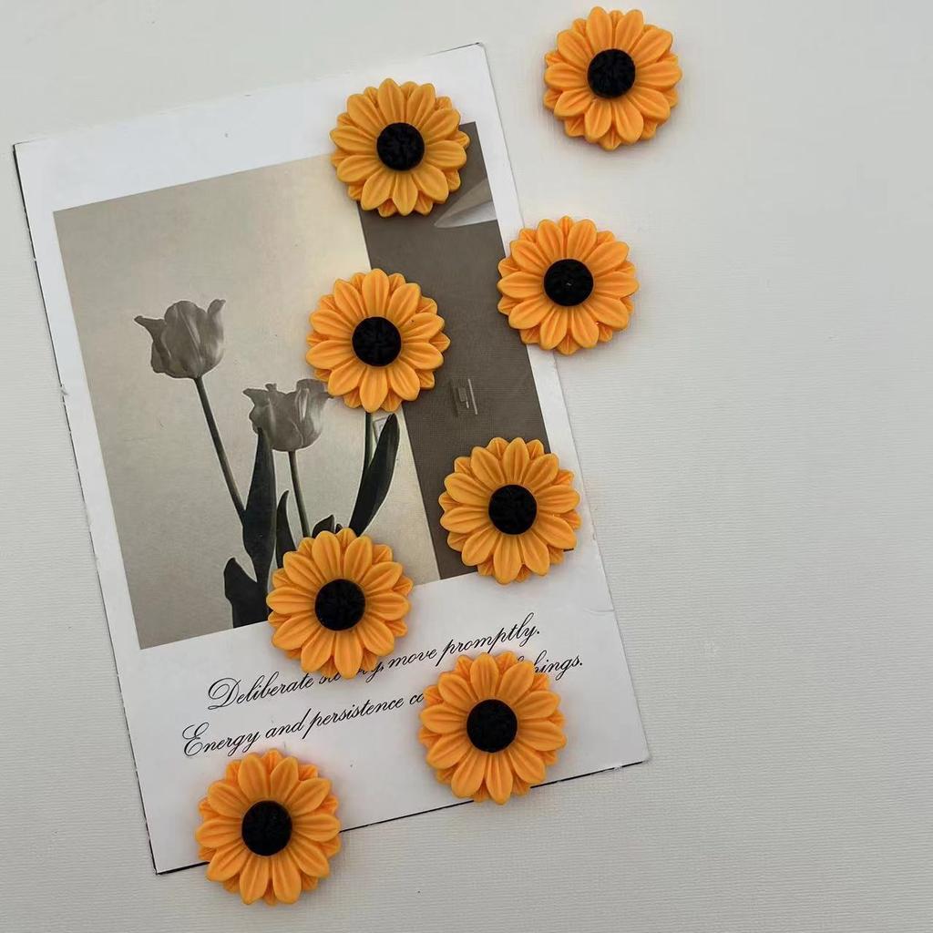 5 buc Magnet Rășină Floarea Soarelui, Magnet Robust pentru Bucătărie și Frigider/Organizator de Birou, Potrivit Pentru Cadouri de Sărbători și Decorațiuni Interioare