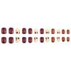 Maple Leaf Warm Tone Wearable Square Nails - 24 PCS Removable Nail Art Set
