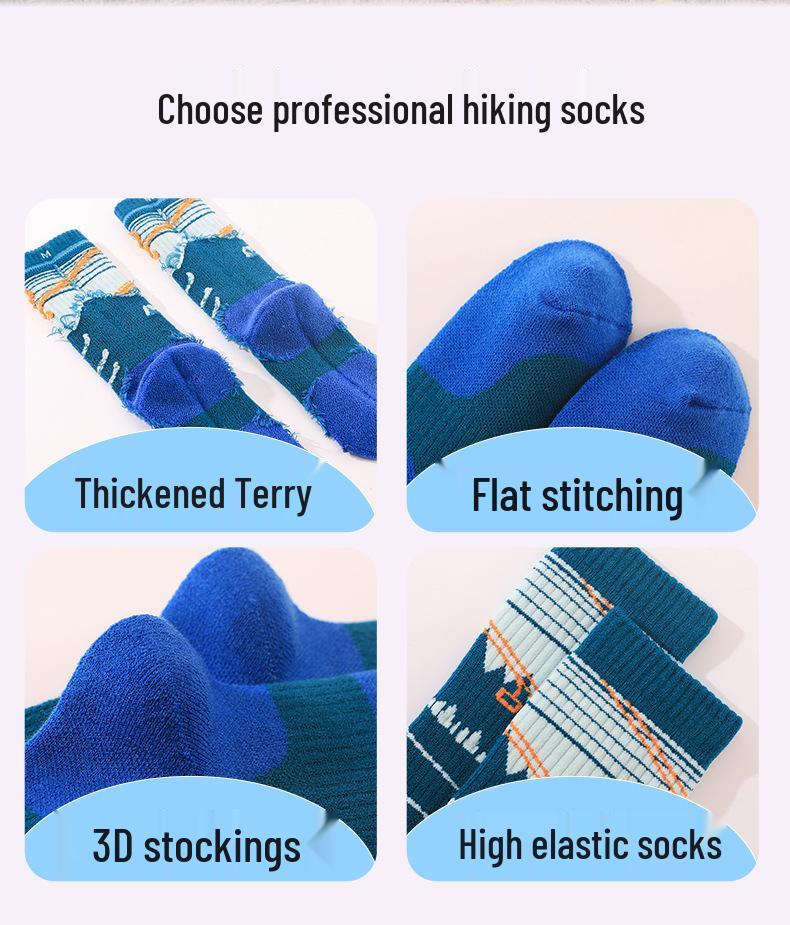 Damen Merino-Wolle Wandersocken für Wärme - Dickes Frottee, Wadenhoch, Wärmespeichernde Outdoor- & Schneesocken für Kinder