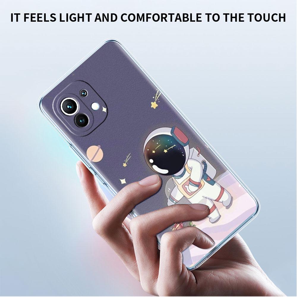 Astronaut Universe Clear Case For Xiaomi Mi Poco X3 NFC M3 Pro F3 F1 11 Lite 12 Note 10 11T 9T Transparent Phone Cover