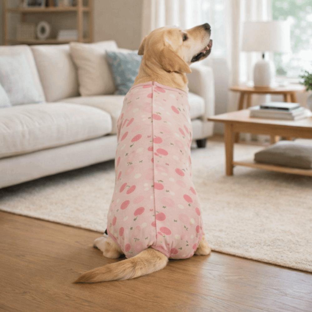 Tierdruck Anti-Leck Hunde-Strampler Baumwolle Hunde-Overall Hunde-Sterilisationsanzug Kastrations-Erholung