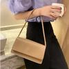 New PU Leather Armpit Bag Simple Shoulder Bag For Women  Solid Color Lady Handbag Casual Girls Small Square Bag