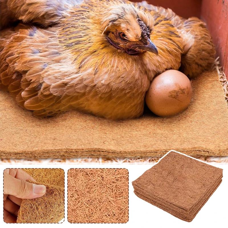 10pcs Wooden Chicken Nesting Mats Portable Non-Disposable Laying Hen Bedding Pads Poultry Coop Supplies Eco-Friendly Nest Pads
