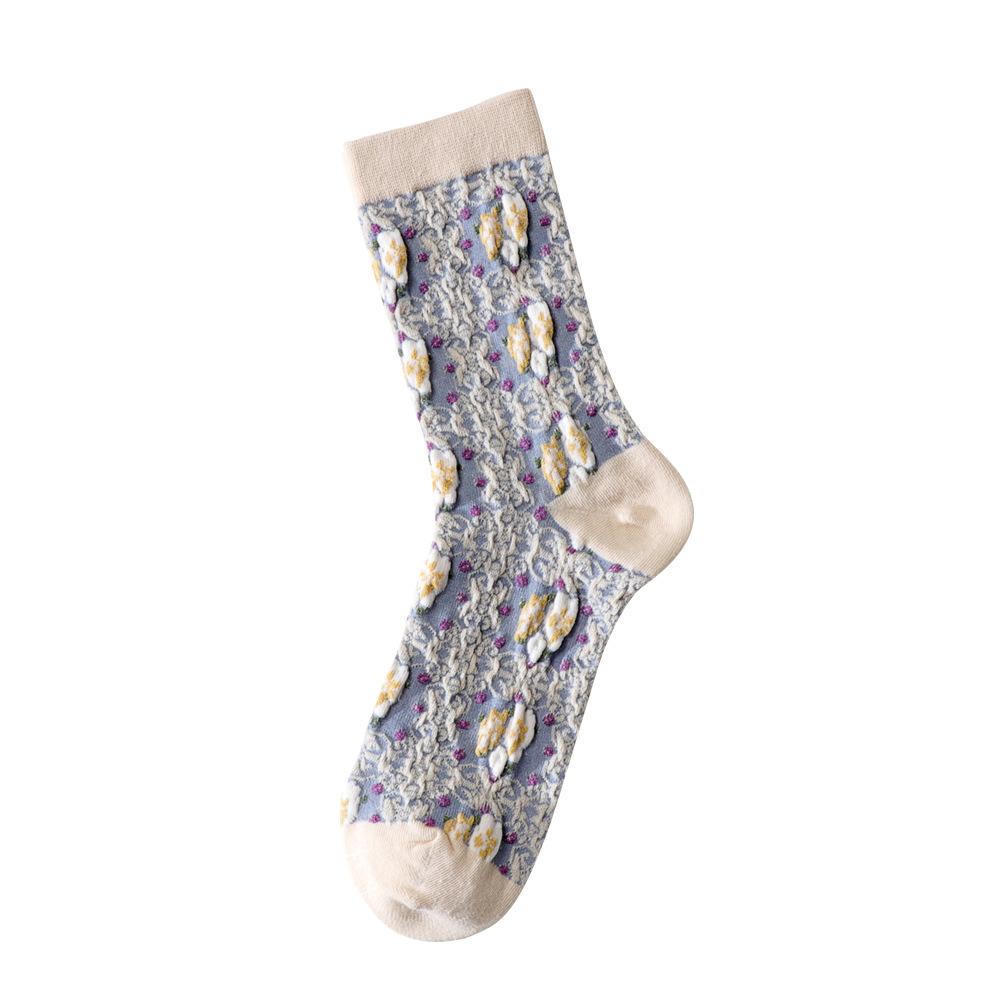 5 Pairs of Ladies Autumn and Winter New Style All Match National Wind Tube Socks