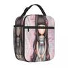 Bestselling Custom Cartoon Santoro Gorjuss Patchwork Foldable Lunch Bag Playground Snack Lunch Tote