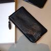 2025 Korean Style Women's Ultra-thin Minimalist Long Leather Wallet with Zipper Coin Purse and Phone Holder