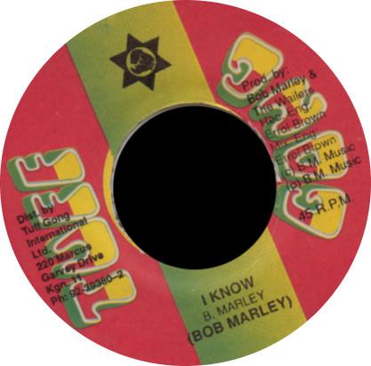 

7inch Record BOB MARLEY - I Know NONE Tuff Gong 1981 Jamaica Reggae, Ska & Dub Used