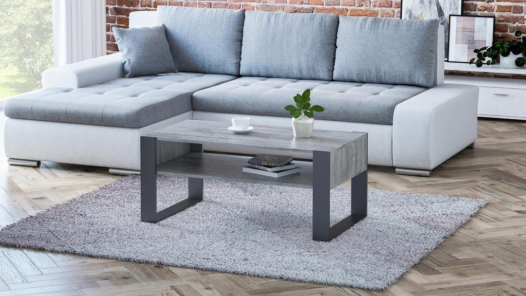 Kaja Concrete-Black Loft Retro Coffee Table